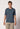 Vorderansicht von einem Herren-Model, das HU almost navy baumwolle Shirt kurzarm trägt