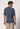 Rückansicht von einem Herren-Model, das HU almost navy baumwolle Shirt kurzarm trägt