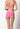 Rückansicht von einem Damen-Model, das HU attentive pink modal/viskose/tencel Rio Slip trägt