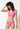 Vorderansicht von einem Damen-Model, das HU attentive pink mikrofaser Soft BH herausn. Pads trägt