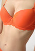 Ansicht von einem Damen-Model, das HU almost orange mikrofaser Push-up BH trägt