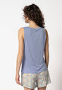 Rückansicht von einem Damen-Model, das HU attentive sky modal/viskose/tencel Tanktop trägt