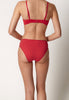 Rückansicht von einem Damen-Model, das HU countryfied wildrose mikrofaser Rio Slip Doppelpack trägt