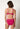 Rückansicht von einem Damen-Model, das HU alp pink mikrofaser Schalen BH trägt