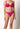Vorderansicht von einem Damen-Model, das HU alp pink mikrofaser String trägt