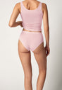 Rückansicht von einem Damen-Model, das HU lotus modal/viskose/tencel Panty trägt