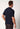 Rückansicht von einem Herren-Model, das HU baritone blue baumwolle Shirt kurzarm trägt