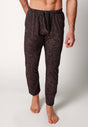 Vorderansicht von einem Herren-Model, das HU baritone blue paisley baumwolle Hose lang trägt