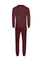 Rückansicht (Freisteller) von HU maroon banner minimal baumwolle Pyjama lang