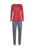 Vorderansicht (Freisteller) von HU garnet rose baumwolle Pyjama lang
