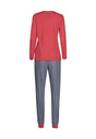 Rückansicht (Freisteller) von HU garnet rose baumwolle Pyjama lang