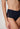 Nahaufnahme von einem Damen-Model, das HU baritone blue mikrofaser Maxi Slip trägt