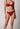 Vorderansicht von einem Damen-Model, das HU red dahlia mikrofaser Rio Slip trägt
