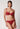 Vorderansicht von einem Damen-Model, das HU red dahlia mikrofaser Push-up BH trägt