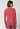 Rückansicht von einem Damen-Model, das HU garnet rose baumwolle Shirt langarm trägt