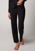 Vorderansicht von einem Damen-Model, das HU anthracite modal/viskose/tencel Hose lang trägt