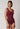 Vorderansicht von einem Damen-Model, das HU maroon banner modal/viskose/tencel Tanktop trägt
