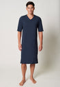 Vorderansicht von einem Herren-Model, das HU outer space minimal baumwolle Nachthemd kurzarm trägt