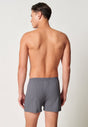 Rückansicht von einem Herren-Model, das HU turbulence herringbone baumwolle Boxershorts trägt