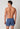 Rückansicht von einem Herren-Model, das HU ensign blue stripes baumwolle Boxershorts trägt