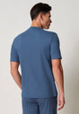 Rückansicht von einem Herren-Model, das HU ensign blue baumwolle Shirt kurzarm trägt