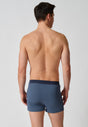 Rückansicht von einem Herren-Model, das HU blue riffle baumwolle Boxershorts trägt