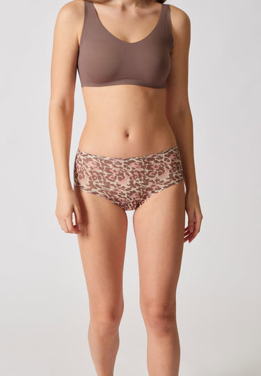 Vorderansicht von einem Damen-Model, das HU panther mikrofaser Midi Slip trägt