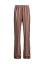 Ansicht von einem Damen-Model, das HU rhubarb stripes modal/viskose/tencel Pyjama lang trägt