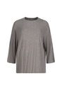 Vorderansicht (Freisteller) von HU taupe grey melange modal/viskose/tencel Shirt kurzarm