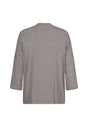 Rückansicht (Freisteller) von HU taupe grey melange modal/viskose/tencel Shirt kurzarm