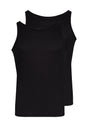 Vorderansicht (Freisteller) von HU black baumwolle Tanktop Doppelpack