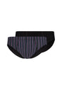Vorderansicht (Freisteller) von HU black stripes selection baumwolle Slip Doppelpack