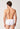 Rückansicht von einem Herren-Model, das HU white baumwolle Slip mit Eingriff trägt