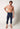 Vorderansicht von einem Herren-Model, das HU navy baumwolle Pants 3/4 lang mit Eingriff trägt