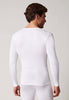 Rückansicht von einem Herren-Model, das HU white baumwolle Shirt langarm trägt