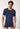 Vorderansicht von einem Herren-Model, das HU navy baumwolle Shirt kurzarm trägt