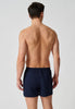 Rückansicht von einem Herren-Model, das HU dress blue baumwolle Boxershorts trägt
