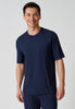 Vorderansicht von einem Herren-Model, das HU dress blue baumwolle Shirt kurzarm trägt
