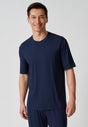 Vorderansicht von einem Herren-Model, das HU dress blue baumwolle Shirt kurzarm trägt