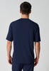 Rückansicht von einem Herren-Model, das HU dress blue baumwolle Shirt kurzarm trägt
