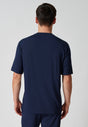 Rückansicht von einem Herren-Model, das HU dress blue baumwolle Shirt kurzarm trägt