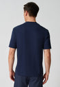 Rückansicht von einem Herren-Model, das HU dress blue baumwolle Shirt kurzarm trägt