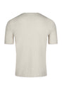 Rückansicht (Freisteller) von HU beige melange baumwolle Shirt kurzarm