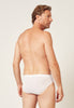 Rückansicht von einem Herren-Model, das HU white modal/viskose/tencel Slip trägt