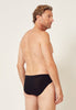 Rückansicht von einem Herren-Model, das HU black modal/viskose/tencel Slip trägt