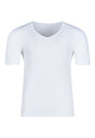 Vorderansicht (Freisteller) von HU white modal/viskose/tencel V-Shirt kurzarm