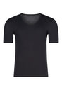 Vorderansicht (Freisteller) von HU black modal/viskose/tencel V-Shirt kurzarm