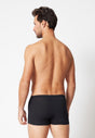 Rückansicht von einem Herren-Model, das HU black baumwolle Pants Doppelpack trägt
