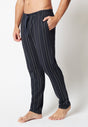 Vorderansicht von einem Herren-Model, das HU anthracite stripe baumwolle Hose lang trägt