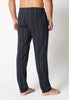 Rückansicht von einem Herren-Model, das HU anthracite stripe baumwolle Hose lang trägt
